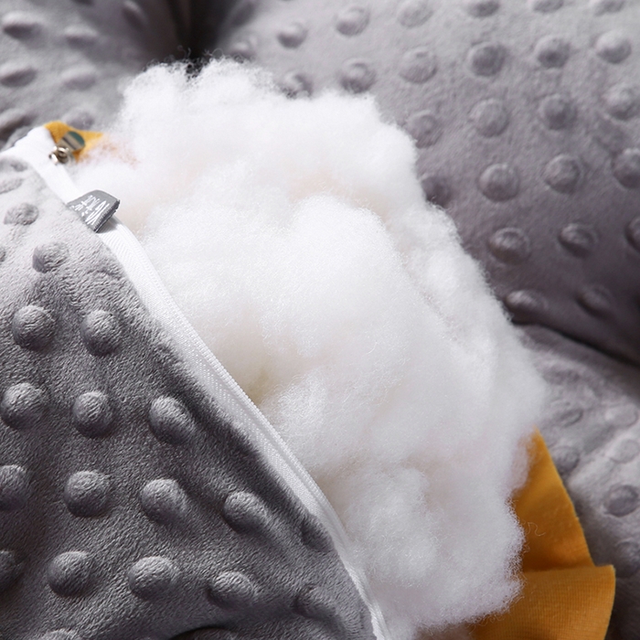 91家纺网 家纺一手货源 找家纺 永光家居 2025新款绒豆豆床头靠垫 韩版床上软包靠枕抱枕（不供多多） 绒豆豆-灰色