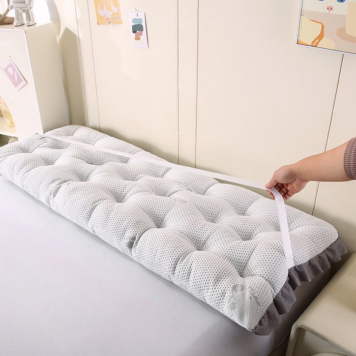 91家纺网 家纺一手货源 找家纺 永光家居 2025新款凉感韩版靠垫 床头靠枕抱枕软包榻榻米（不供多多） 灰色