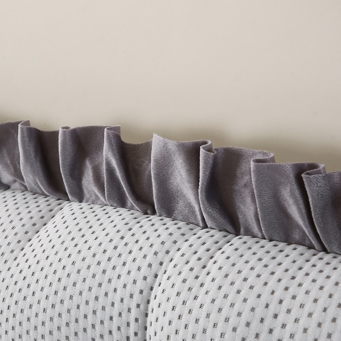 91家纺网 家纺一手货源 找家纺 永光家居 2025新款凉感韩版靠垫 床头靠枕抱枕软包榻榻米（不供多多） 灰色