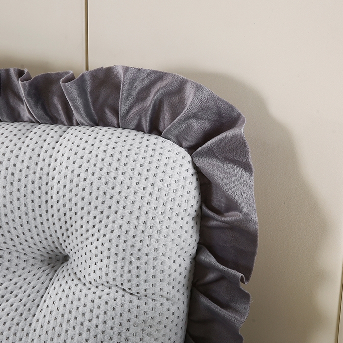 91家纺网 家纺一手货源 找家纺 永光家居 2025新款凉感韩版靠垫 床头靠枕抱枕软包榻榻米（不供多多） 灰色
