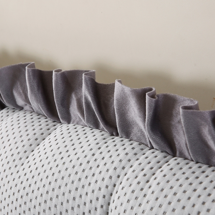 91家纺网 家纺一手货源 找家纺 永光家居 2025新款凉感韩版靠垫 床头靠枕抱枕软包榻榻米（不供多多） 灰色