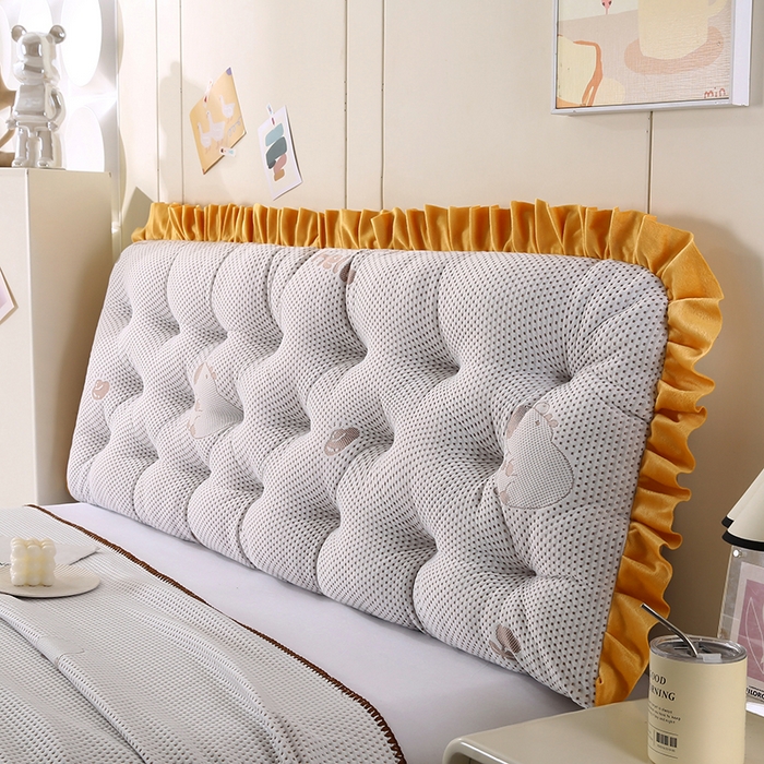 91家纺网 家纺一手货源 找家纺 永光家居 2025新款凉感韩版靠垫 床头靠枕抱枕软包榻榻米（不供多多） 咖色