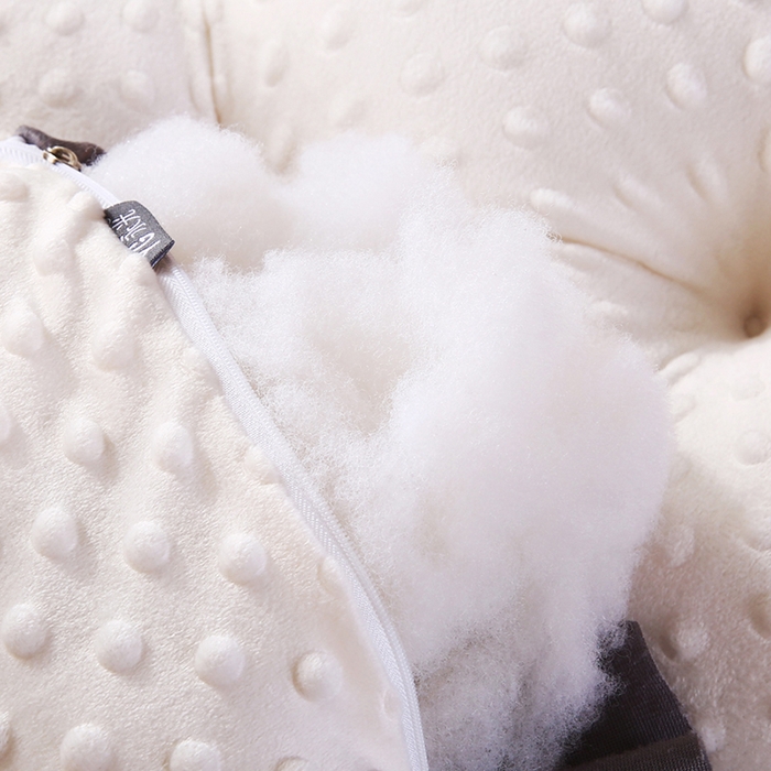 91家纺网 家纺一手货源 找家纺 永光家居 2025新款绒豆豆床头靠垫 韩版床上软包靠枕抱枕（不供多多） 绒豆豆-白色