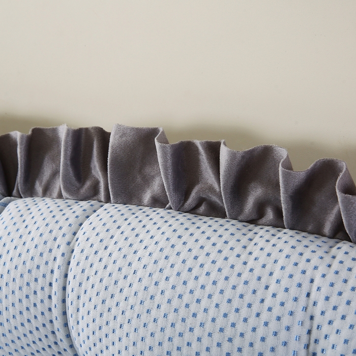 91家纺网 家纺一手货源 找家纺 永光家居 2025新款凉感韩版靠垫 床头靠枕抱枕软包榻榻米（不供多多） 蓝色