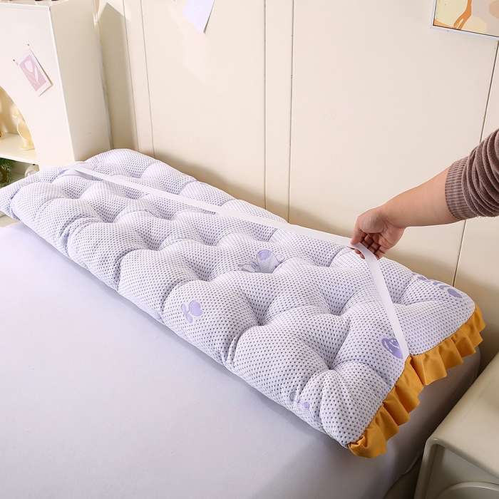 91家纺网 家纺一手货源 找家纺 永光家居 2025新款凉感韩版靠垫 床头靠枕抱枕软包榻榻米（不供多多） 紫色