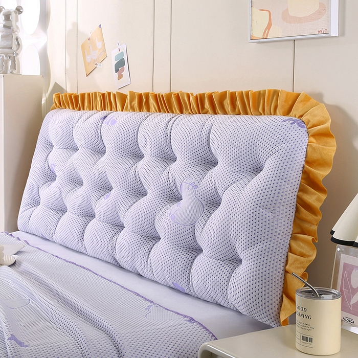 91家纺网 家纺一手货源 找家纺 永光家居 2025新款凉感韩版靠垫 床头靠枕抱枕软包榻榻米（不供多多） 紫色