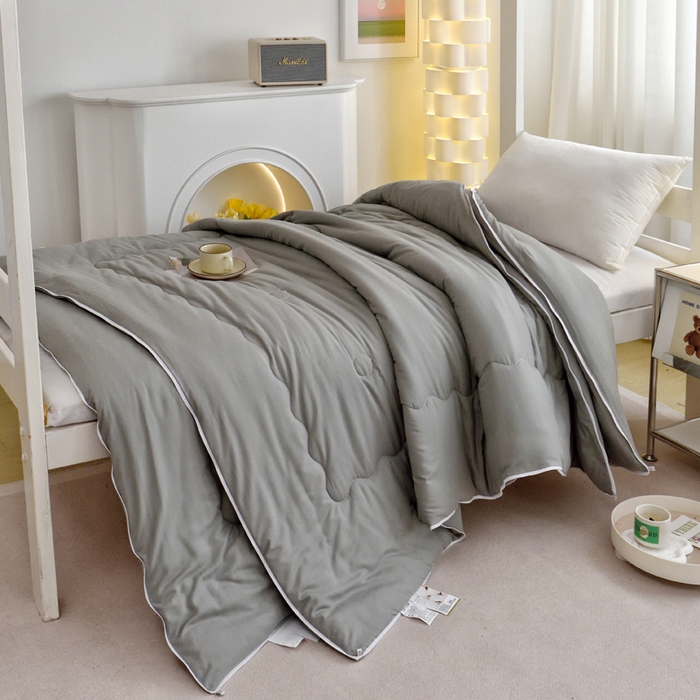 91家纺网 家纺一手货源 找家纺 （总）水妙家纺 2025新款学生上下铺拉链款二合一棉花子母被新疆棉花冬被被芯四季通用单被芯