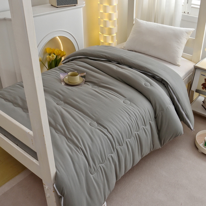 91家纺网 家纺一手货源 找家纺 （总）水妙家纺 2025新款学生上下铺拉链款二合一棉花子母被新疆棉花冬被被芯四季通用单被芯