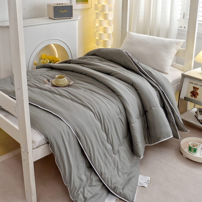 91家纺网 家纺一手货源 找家纺 （总）水妙家纺 2025年新款学生宿舍上下铺拉链款羽丝棉子母被子被芯单被子床垫褥垫（可定制）