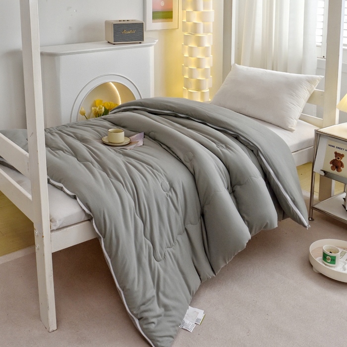 91家纺网 家纺一手货源 找家纺 （总）水妙家纺 2025年新款学生宿舍上下铺拉链款羽丝棉子母被子被芯单被子床垫褥垫（可定制）