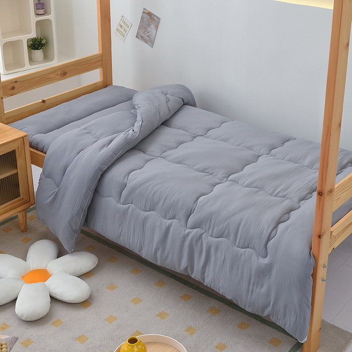 91家纺网 家纺一手货源 找家纺 （总）水妙家纺 2025年新款学生宿舍上下铺拉链款羽丝棉子母被子被芯单被子床垫褥垫（可定制）