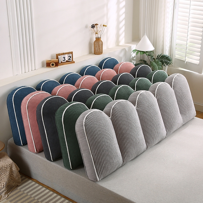 91家纺网 家纺一手货源 找家纺 （总）永光家居 2025灯芯绒花瓣靠枕 高端床头靠垫抱枕榻榻米软包（不供多多）