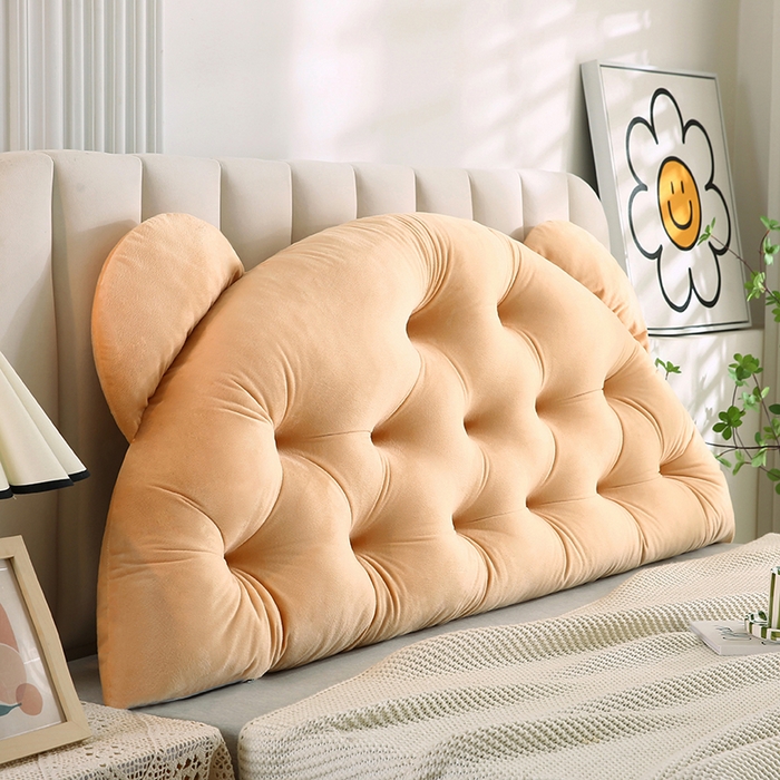 91家纺网 家纺一手货源 找家纺 （总）永光家居 2025新款熊耳朵靠枕 床头靠垫抱枕榻榻米软包 （专利款 不供多多）,熊耳 驼,熊耳 白,熊耳 豆沙,熊耳 黑,熊耳 黄,熊耳 灰,熊耳 绿,熊耳 玉