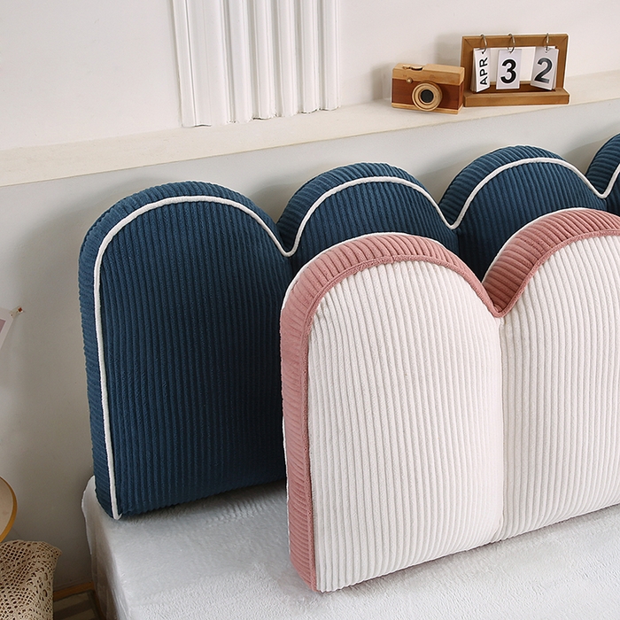 91家纺网 家纺一手货源 找家纺 （总）永光家居 2025灯芯绒花瓣靠枕 高端床头靠垫抱枕榻榻米软包（不供多多）