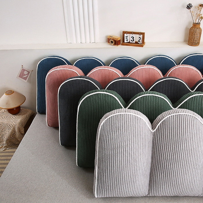 91家纺网 家纺一手货源 找家纺 （总）永光家居 2025灯芯绒花瓣靠枕 高端床头靠垫抱枕榻榻米软包（不供多多）