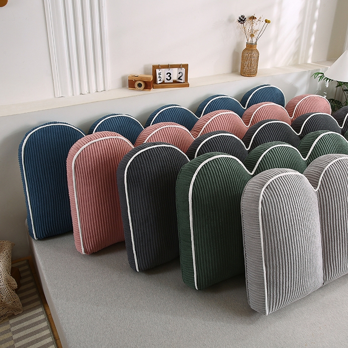 91家纺网 家纺一手货源 找家纺 （总）永光家居 2025灯芯绒花瓣靠枕 高端床头靠垫抱枕榻榻米软包（不供多多）