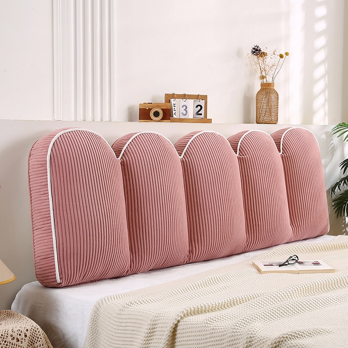 91家纺网 家纺一手货源 找家纺 （总）永光家居 2025灯芯绒花瓣靠枕 高端床头靠垫抱枕榻榻米软包（不供多多）