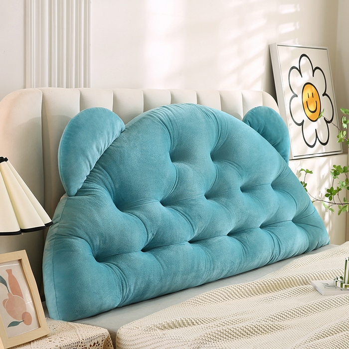 91家纺网 家纺一手货源 找家纺 （总）永光家居 2025新款熊耳朵靠枕 床头靠垫抱枕榻榻米软包 （专利款 不供多多）