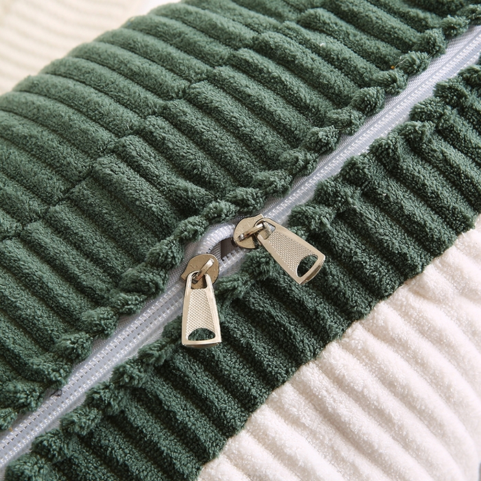 91家纺网 家纺一手货源 找家纺 永光家居 2025灯芯绒花瓣靠枕 高端床头靠垫抱枕榻榻米软包（不供多多） 花瓣-墨绿