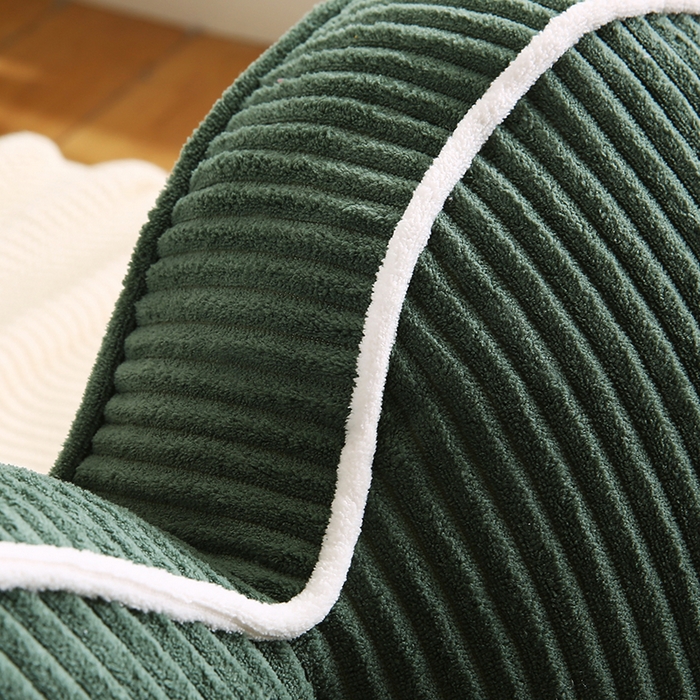 91家纺网 家纺一手货源 找家纺 永光家居 2025灯芯绒花瓣靠枕 高端床头靠垫抱枕榻榻米软包（不供多多） 花瓣-墨绿