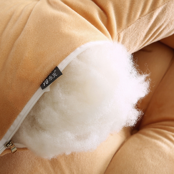 91家纺网 家纺一手货源 找家纺 永光家居 2025新款熊耳朵靠枕 床头靠垫抱枕榻榻米软包 （专利款 不供多多） 熊耳 驼