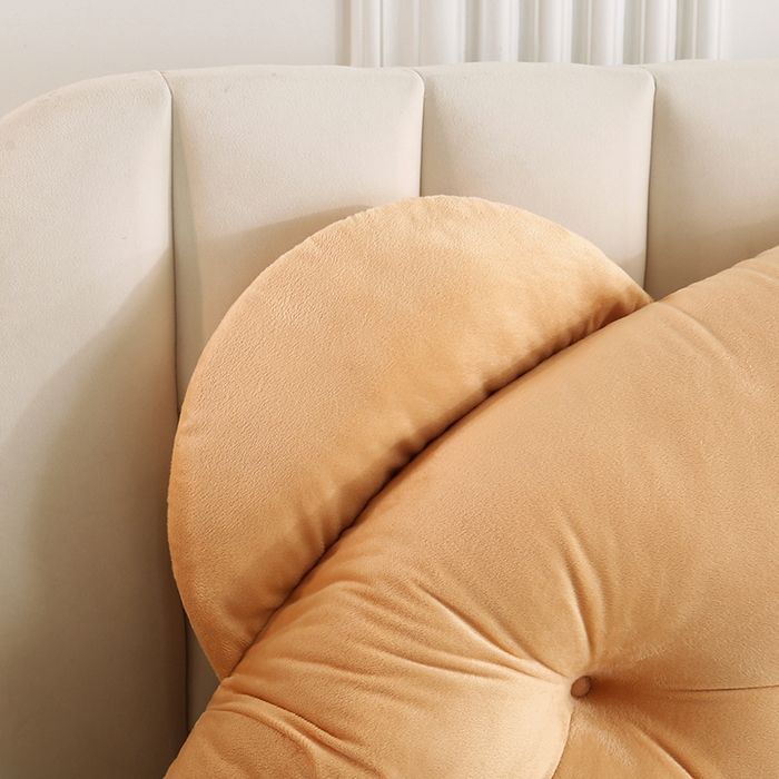 91家纺网 家纺一手货源 找家纺 永光家居 2025新款熊耳朵靠枕 床头靠垫抱枕榻榻米软包 （专利款 不供多多） 熊耳 驼