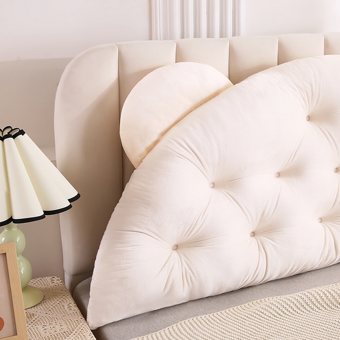 91家纺网 家纺一手货源 找家纺 永光家居 2025新款熊耳朵靠枕 床头靠垫抱枕榻榻米软包 （专利款 不供多多） 熊耳 白