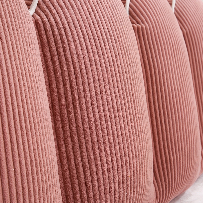 91家纺网 家纺一手货源 找家纺 永光家居 2025灯芯绒花瓣靠枕 高端床头靠垫抱枕榻榻米软包（不供多多） 花瓣-深粉