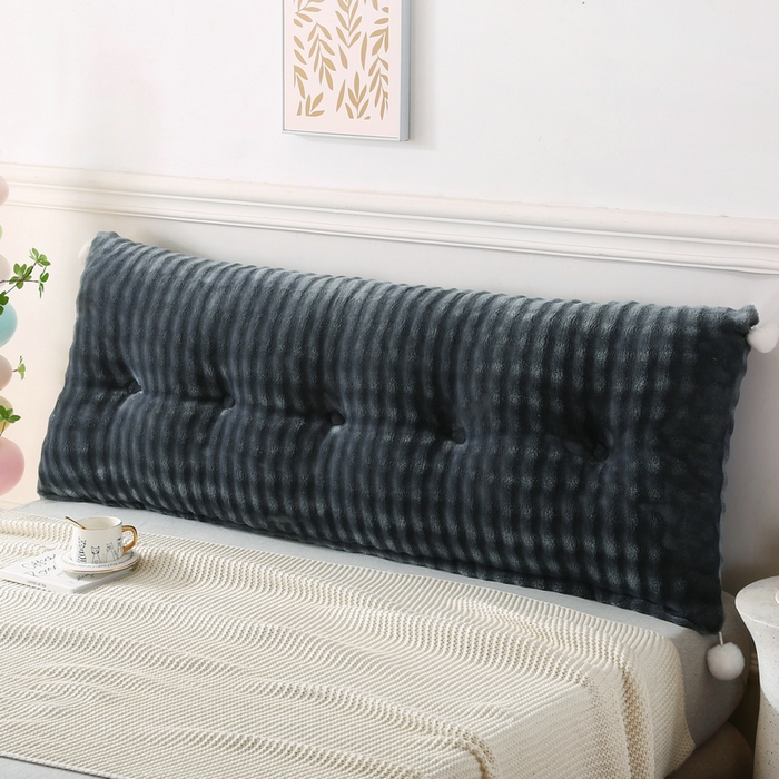 91家纺网 家纺一手货源 找家纺 永光家居 2025新款兔兔绒撸猫感靠背 床头靠垫抱枕床上软包（不供多多） 兔绒 深灰