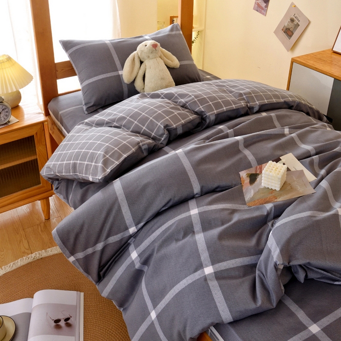 91家纺网 家纺一手货源 找家纺 水妙家纺 2025新款A类全棉拉链床垫套三件套纯棉学生上下铺全包床垫保护套三件套 可订制 床垫套玛奇朵-灰