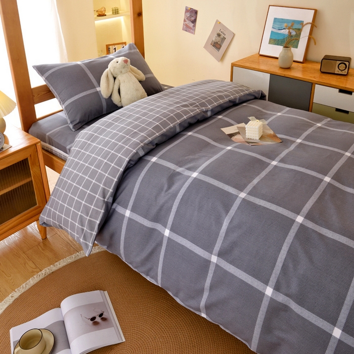 91家纺网 家纺一手货源 找家纺 水妙家纺 2025新款A类全棉拉链床垫套三件套纯棉学生上下铺全包床垫保护套三件套 可订制 床垫套玛奇朵-灰