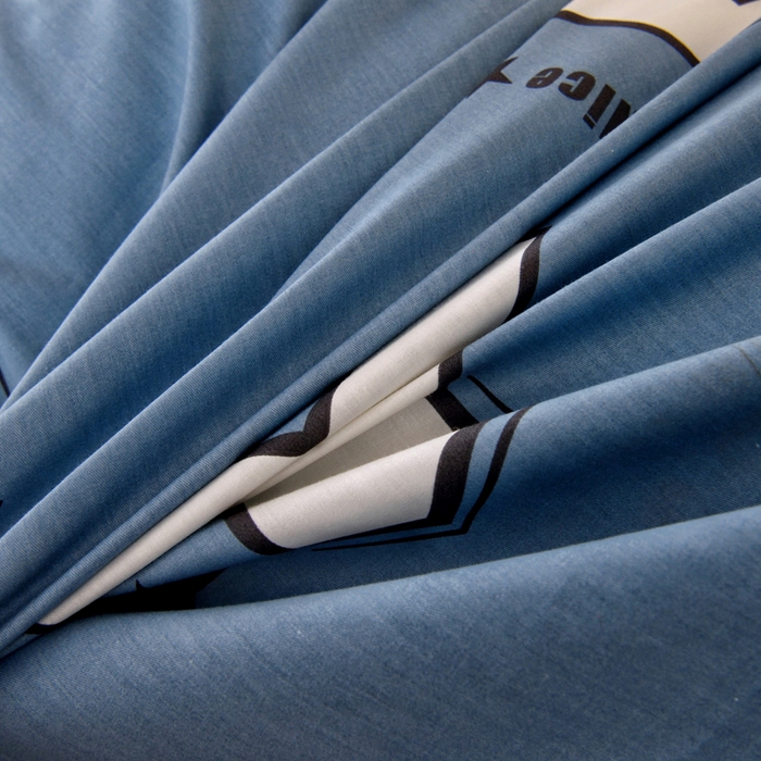 91家纺网 家纺一手货源 找家纺 水妙家纺 2025新款A类全棉拉链床垫套三件套纯棉学生上下铺全包床垫保护套三件套 可订制 床垫套布格熊-蓝