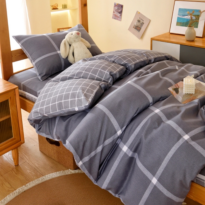 91家纺网 家纺一手货源 找家纺 水妙家纺 2025新款A类全棉拉链床垫套三件套纯棉学生上下铺全包床垫保护套三件套 可订制 床垫套玛奇朵-灰