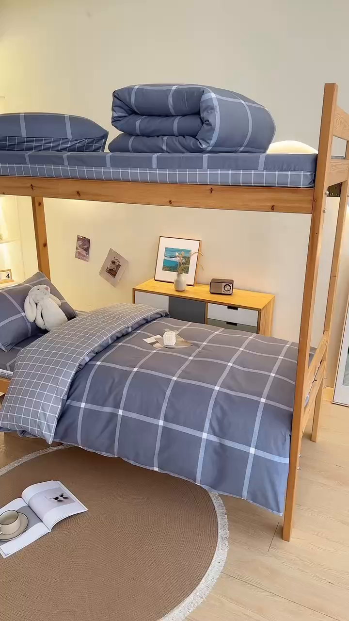 91家纺网 家纺一手货源 找家纺 水妙家纺 2025新款A类全棉拉链床垫套三件套纯棉学生上下铺全包床垫保护套三件套 可订制 床垫套玛奇朵-灰