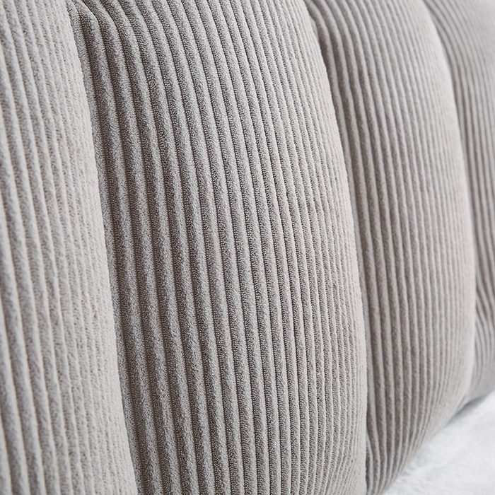 91家纺网 家纺一手货源 找家纺 永光家居 2025灯芯绒花瓣靠枕 高端床头靠垫抱枕榻榻米软包（不供多多） 花瓣-浅灰