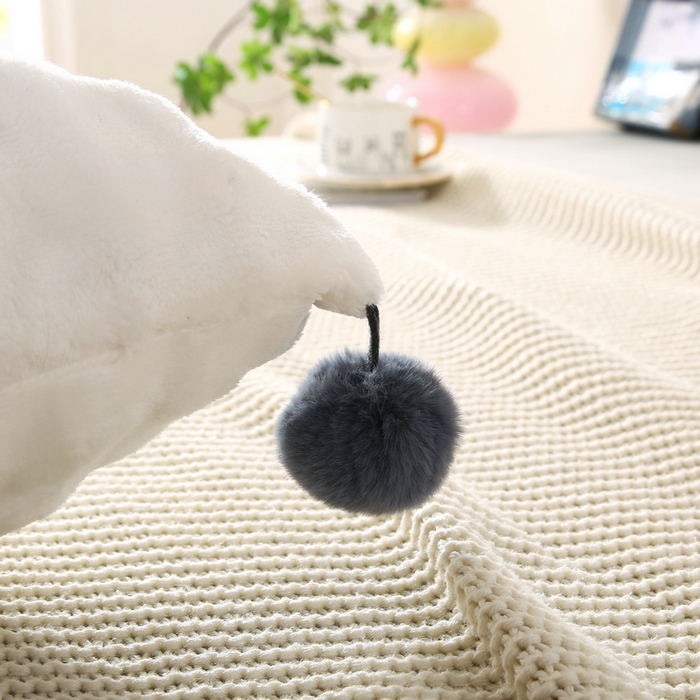 91家纺网 家纺一手货源 找家纺 永光家居 2025新款兔兔绒撸猫感靠背 床头靠垫抱枕床上软包（不供多多） 兔绒 珍珠白