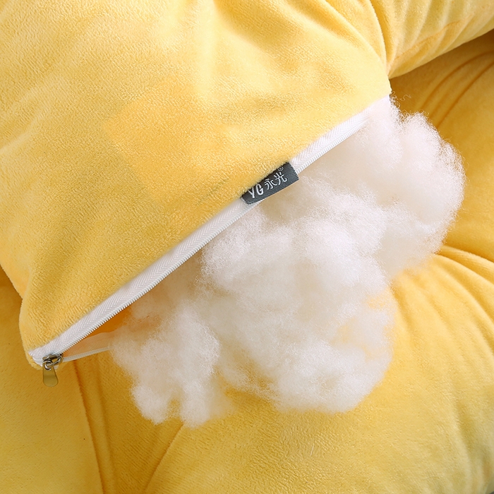 91家纺网 家纺一手货源 找家纺 永光家居 2025新款熊耳朵靠枕 床头靠垫抱枕榻榻米软包 （专利款 不供多多） 熊耳 黄