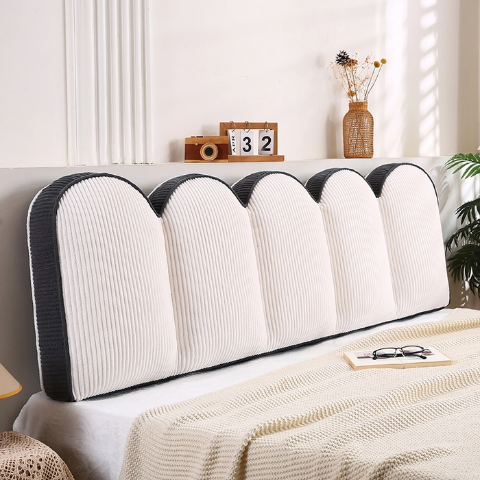 91家纺网 家纺一手货源 找家纺 永光家居 2025灯芯绒花瓣靠枕 高端床头靠垫抱枕榻榻米软包（不供多多） 花瓣-深灰