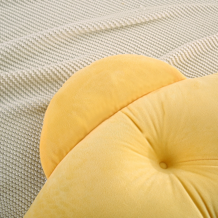 91家纺网 家纺一手货源 找家纺 永光家居 2025新款熊耳朵靠枕 床头靠垫抱枕榻榻米软包 （专利款 不供多多） 熊耳 黄