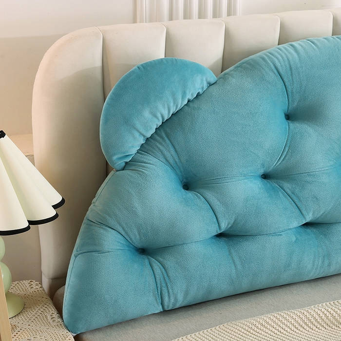 91家纺网 家纺一手货源 找家纺 永光家居 2025新款熊耳朵靠枕 床头靠垫抱枕榻榻米软包 （专利款 不供多多） 熊耳 绿