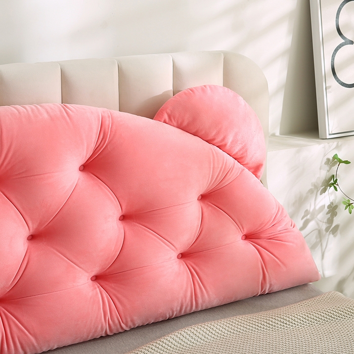 91家纺网 家纺一手货源 找家纺 永光家居 2025新款熊耳朵靠枕 床头靠垫抱枕榻榻米软包 （专利款 不供多多） 熊耳 玉