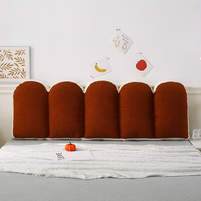 91家纺网 家纺一手货源 找家纺 （总）永光家居 2025新款泰迪绒花瓣靠垫 高端床头靠垫少女心抱枕榻榻米软包（不供多多）