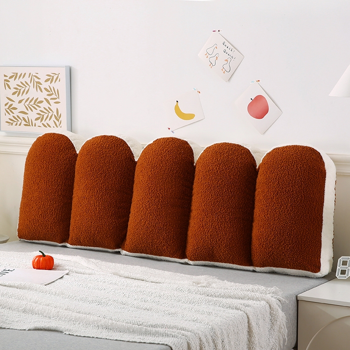 91家纺网 家纺一手货源 找家纺 （总）永光家居 2025新款泰迪绒花瓣靠垫 高端床头靠垫少女心抱枕榻榻米软包（不供多多）