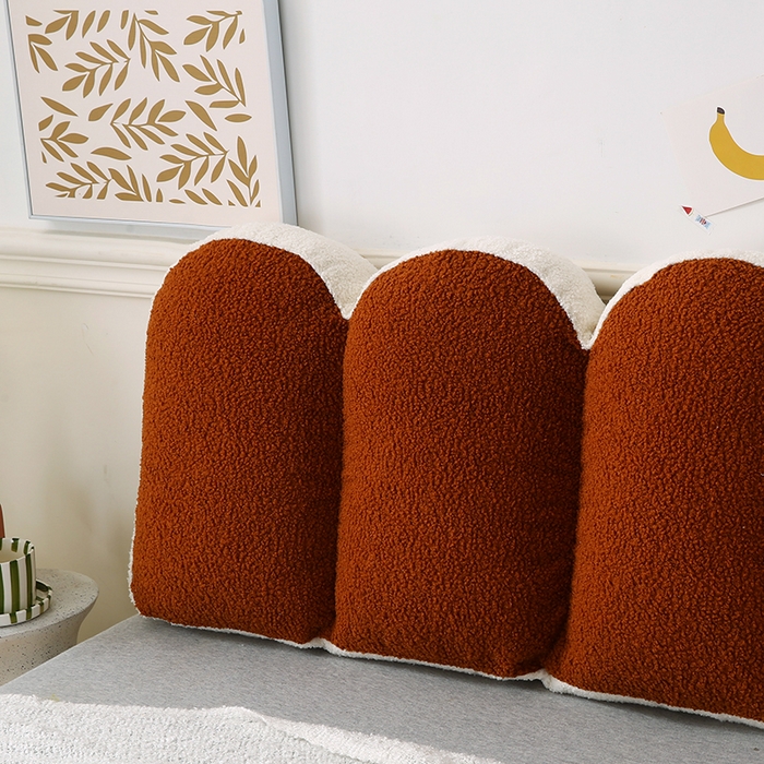 91家纺网 家纺一手货源 找家纺 （总）永光家居 2025新款泰迪绒花瓣靠垫 高端床头靠垫少女心抱枕榻榻米软包（不供多多）