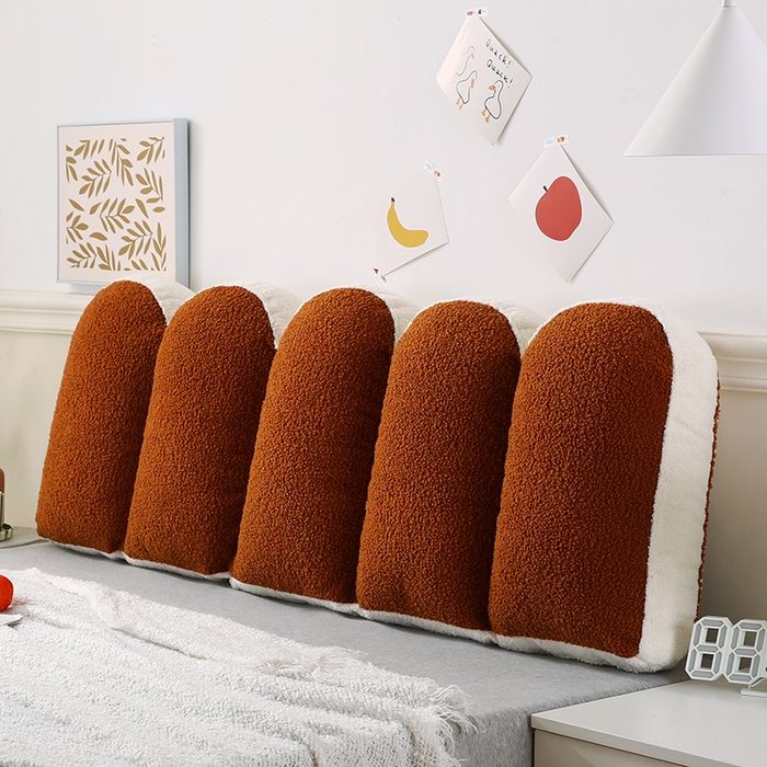 91家纺网 家纺一手货源 找家纺 （总）永光家居 2025新款泰迪绒花瓣靠垫 高端床头靠垫少女心抱枕榻榻米软包（不供多多）