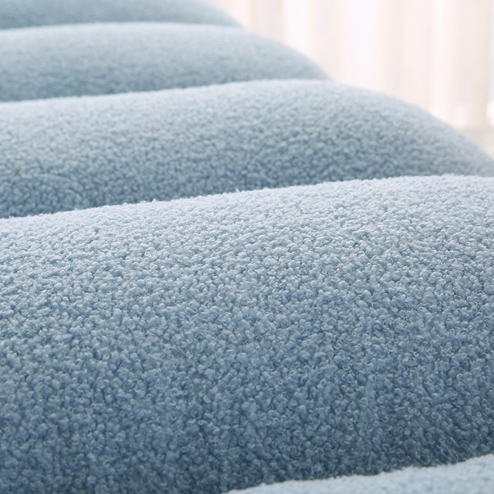 91家纺网 家纺一手货源 找家纺 永光家居 2025新款泰迪绒花瓣靠垫 高端床头靠垫少女心抱枕榻榻米软包（不供多多） 水蓝