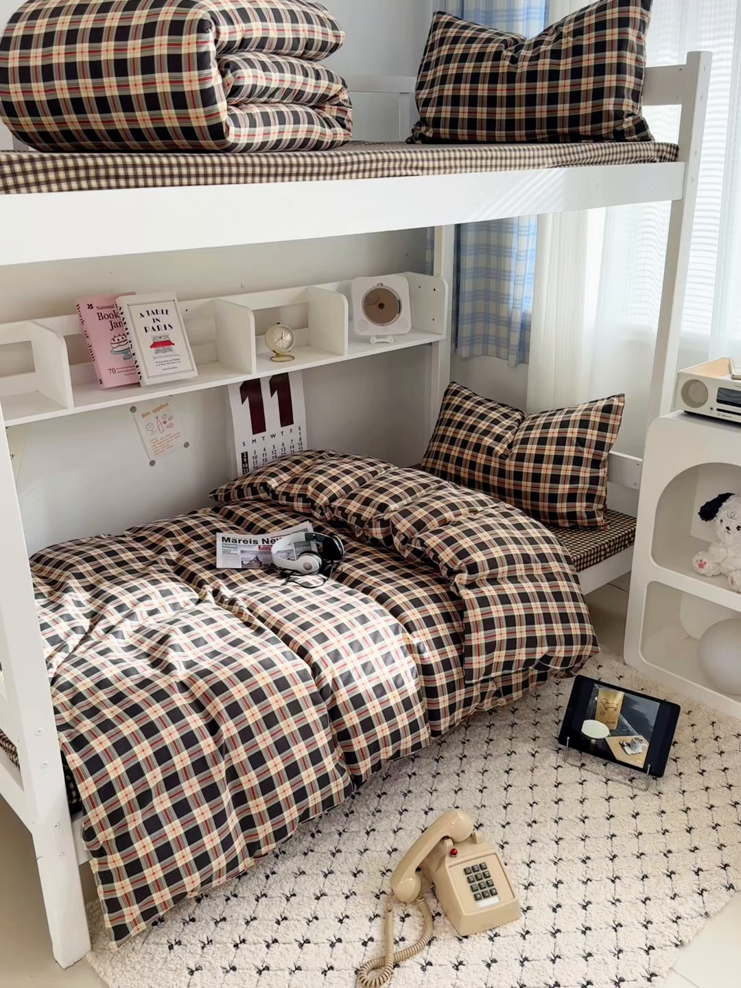 91家纺网 家纺一手货源 找家纺 （总）多品家纺 2025新款水洗棉学生宿舍上下铺大礼包三件套六件套