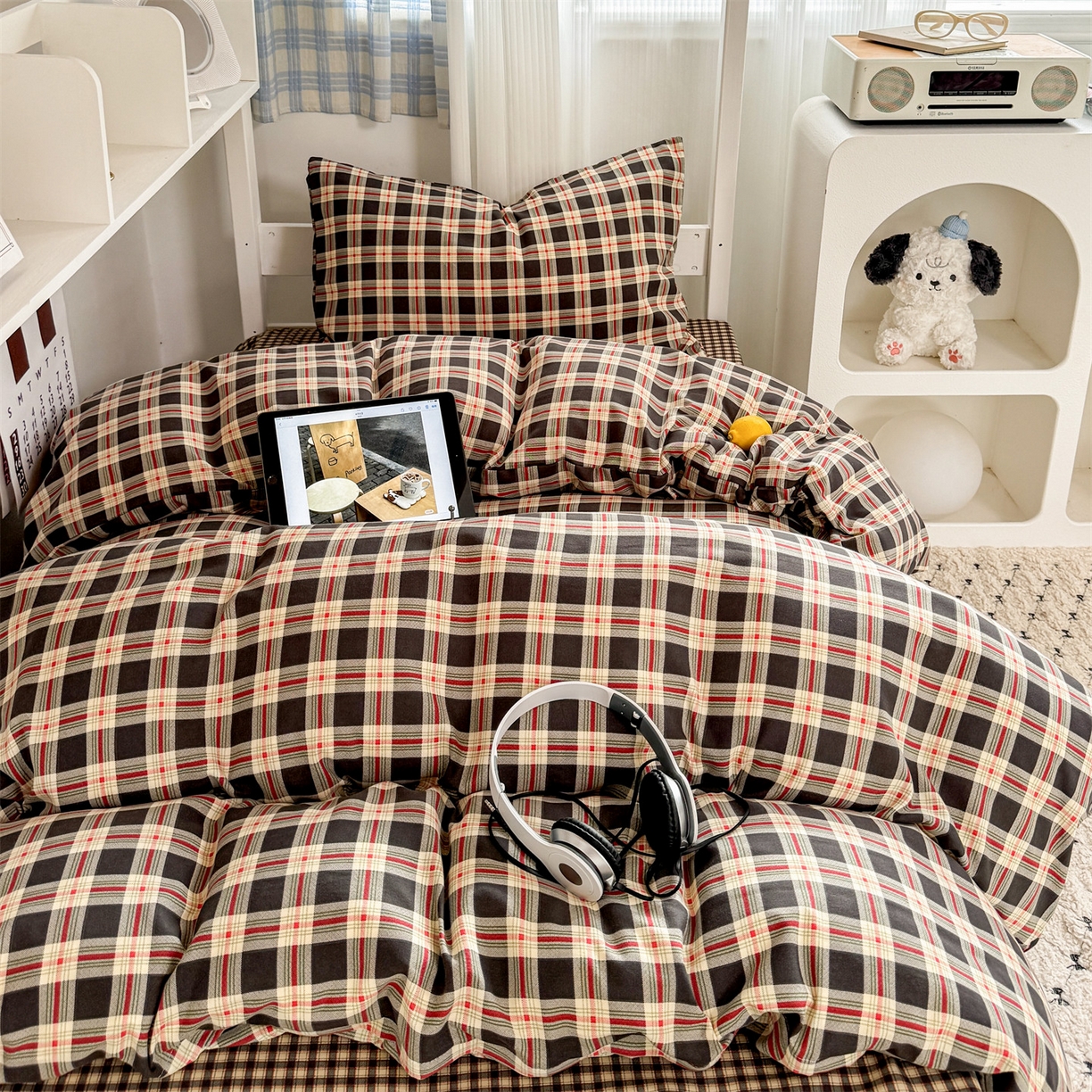 91家纺网 家纺一手货源 找家纺 （总）多品家纺 2025新款水洗棉学生宿舍上下铺大礼包三件套六件套