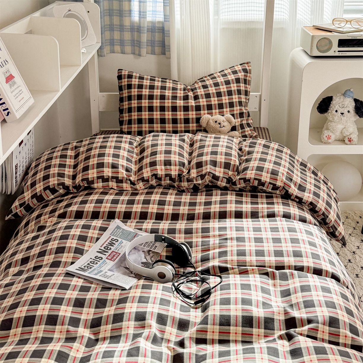 91家纺网 家纺一手货源 找家纺 （总）多品家纺 2025新款水洗棉学生宿舍上下铺大礼包三件套六件套