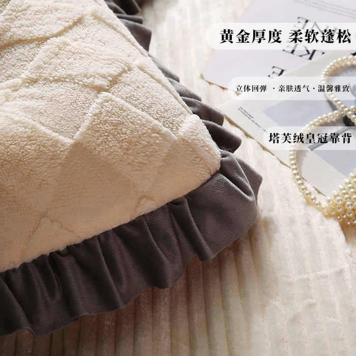 91家纺网 家纺一手货源 找家纺 （总）永光家居 2025新款塔芙绒皇冠靠背 床头靠垫抱枕榻榻米靠枕（专利款 不供多多）